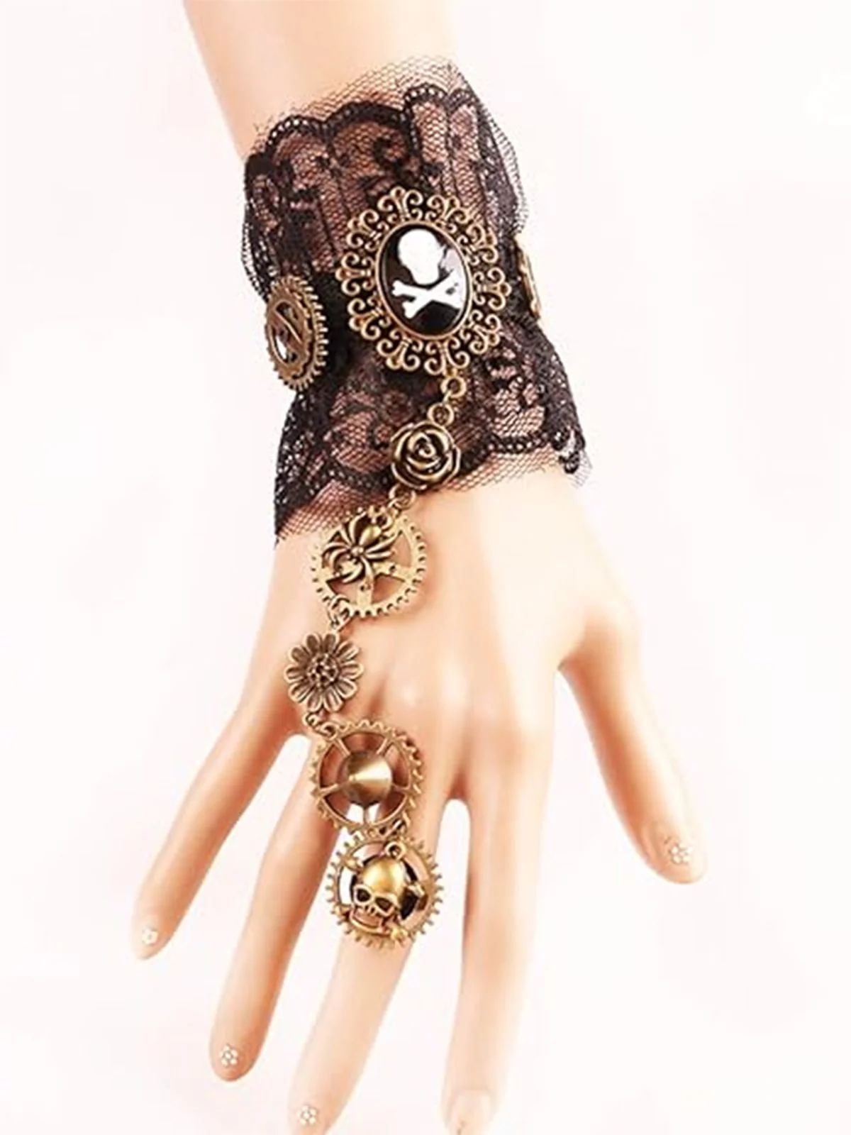 Retro Steampunk Halloween Skeleton Gang Armband - Image 2