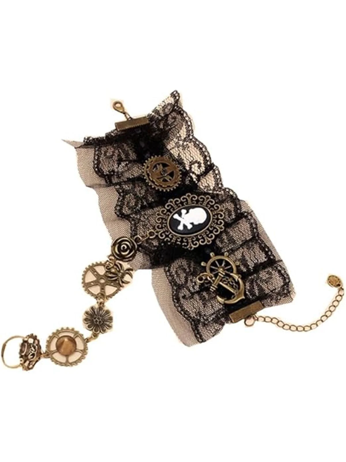 Retro Steampunk Halloween Skeleton Gang Armband - Image 3