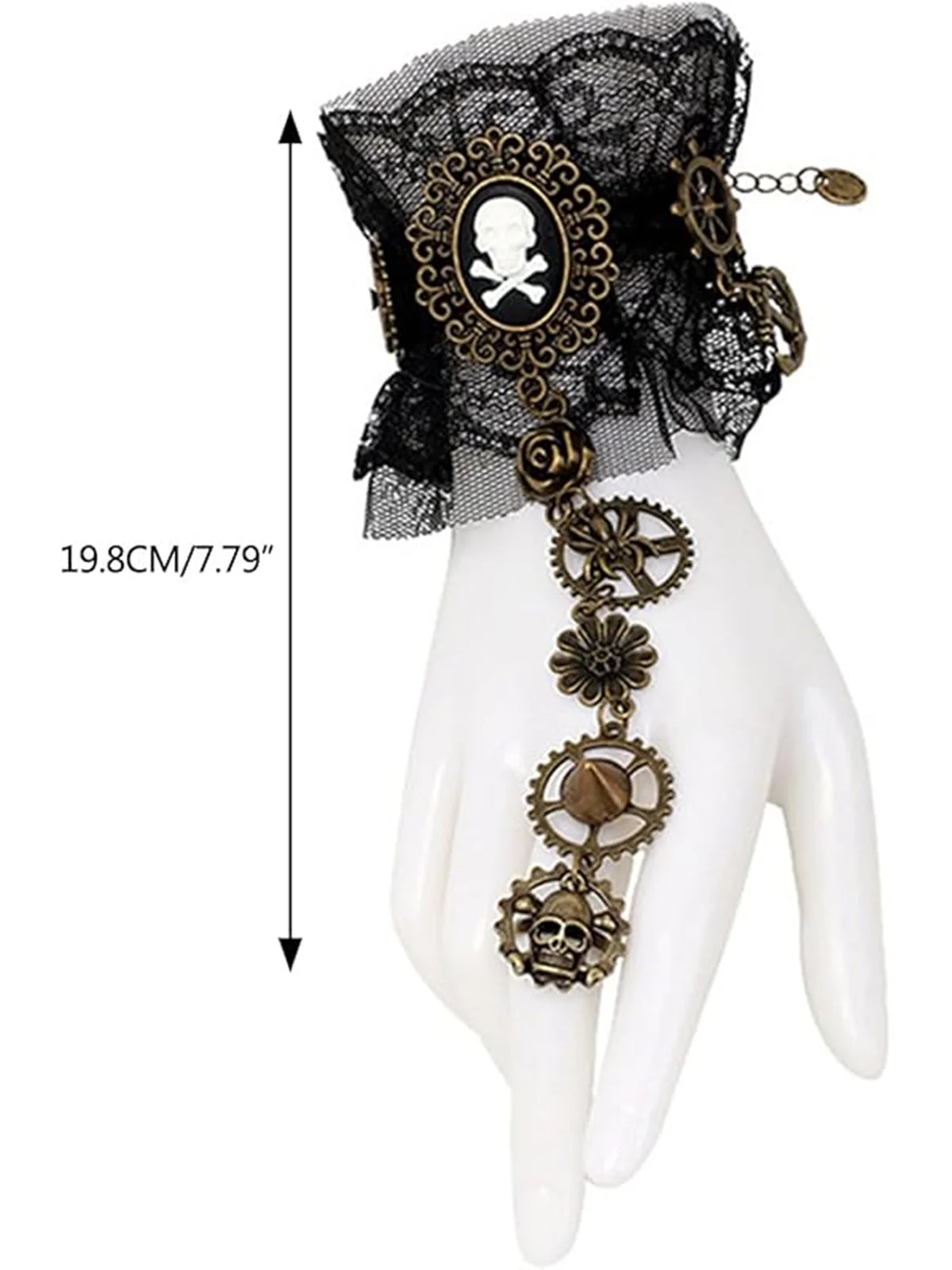Retro Steampunk Halloween Skeleton Gang Armband - Image 6