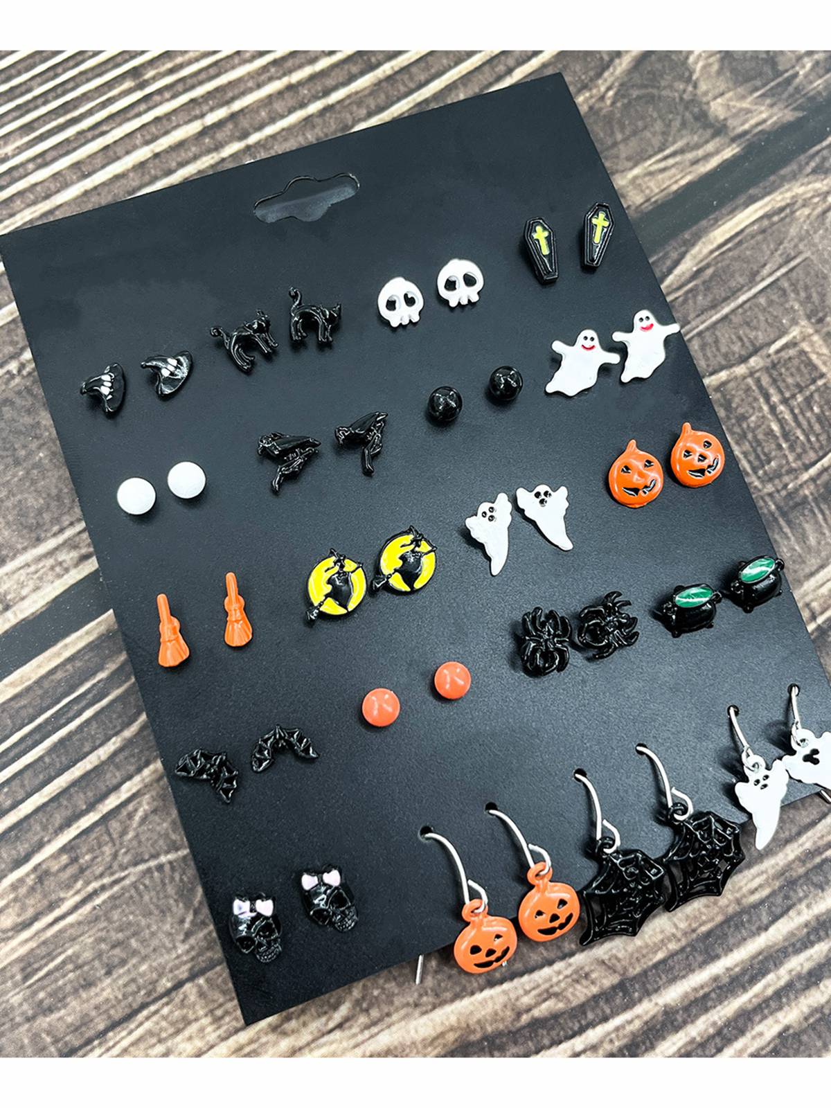 Retro Halloween Geist Kürbis Ohrringe - Image 2