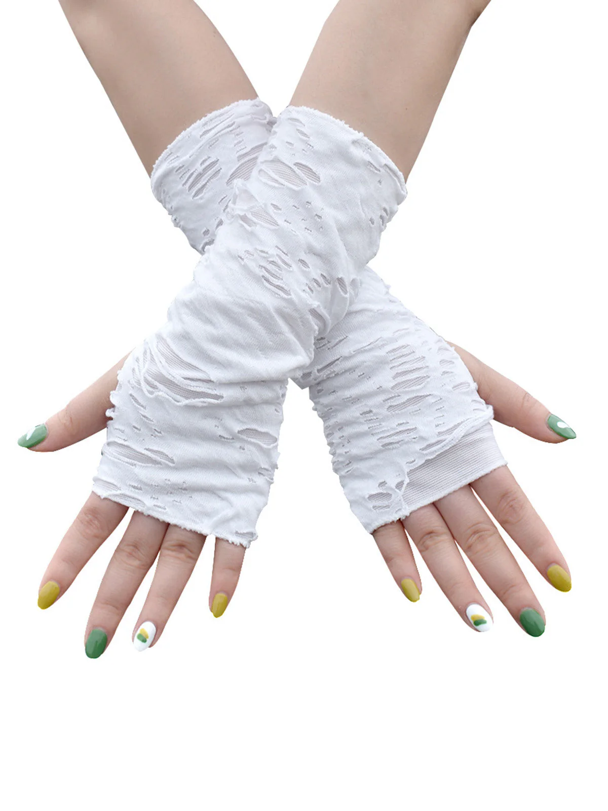 Retro Halloween Ripped Punk Handschuhe - Image 6