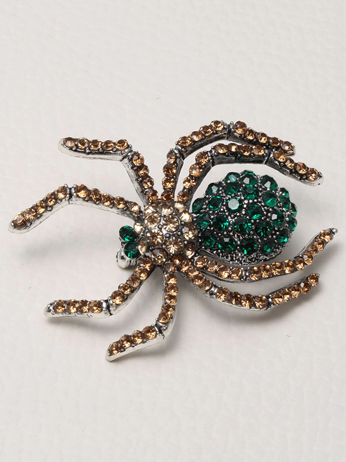 Retro Halloween Spinne Strass Brosche - Image 2