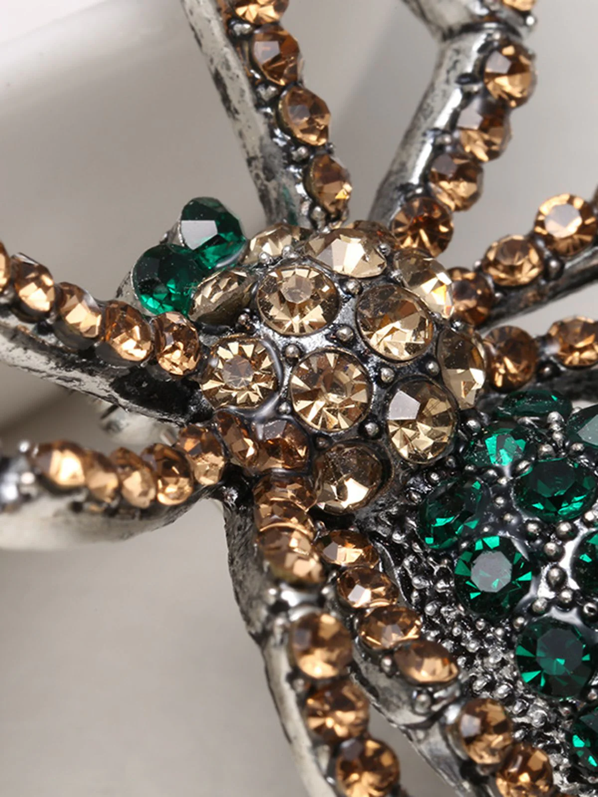 Retro Halloween Spinne Strass Brosche - Image 4