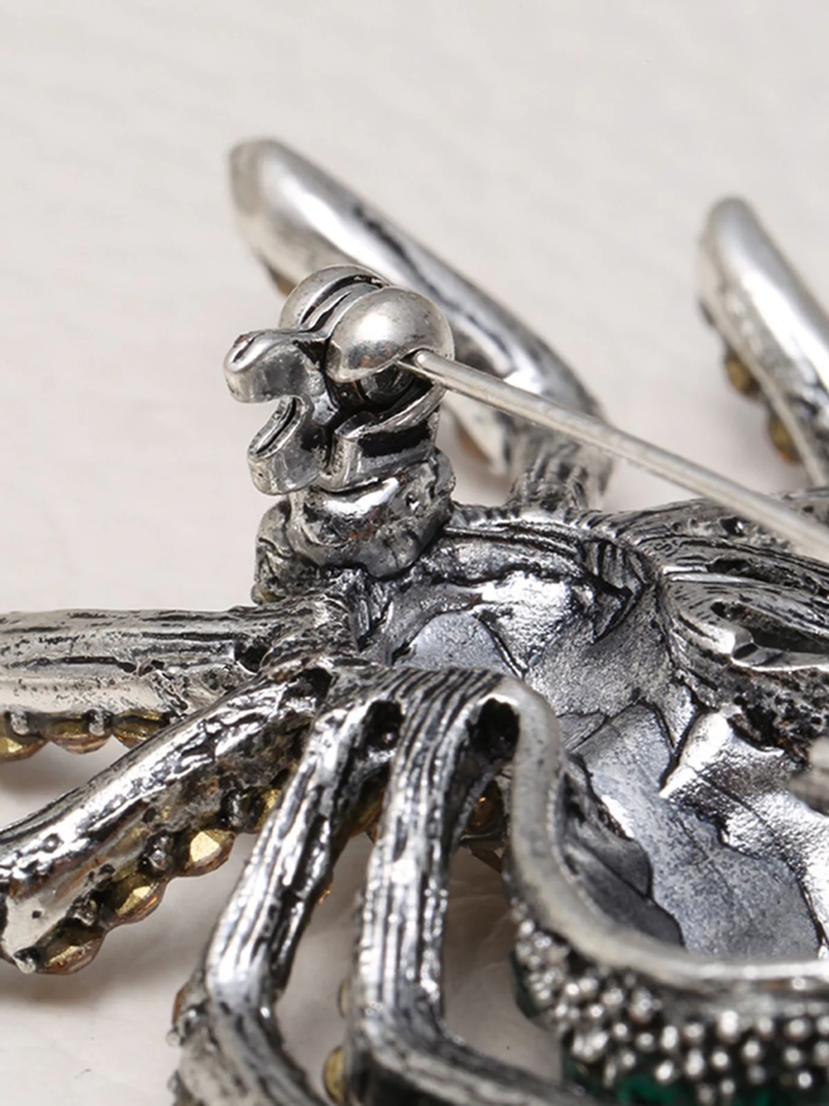 Retro Halloween Spinne Strass Brosche - Image 7