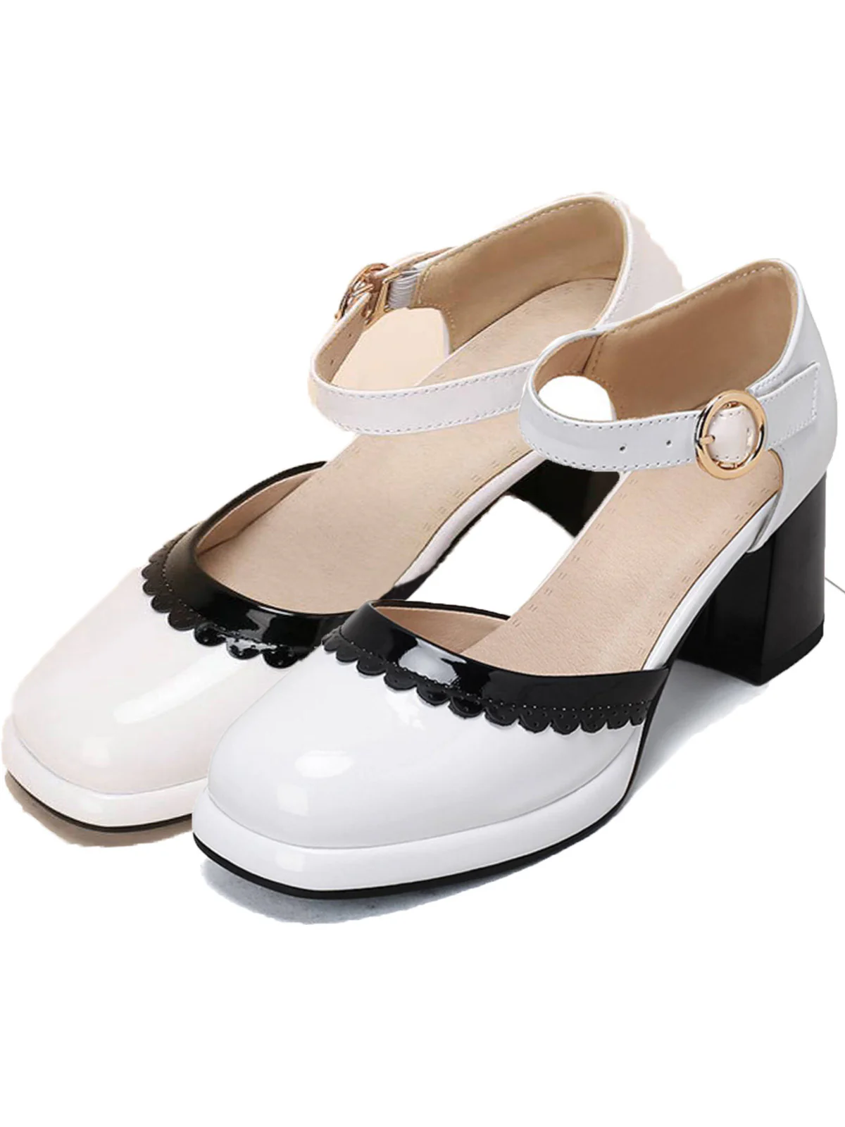 Schwarz RETRO KNÖCHELRIEMEN HIGH HEELS SCHUHE - Image 11