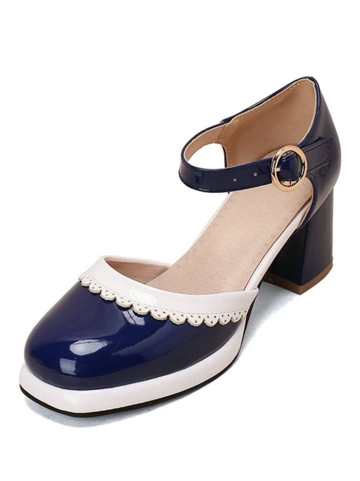 Schwarz RETRO KNÖCHELRIEMEN HIGH HEELS SCHUHE - Image 4