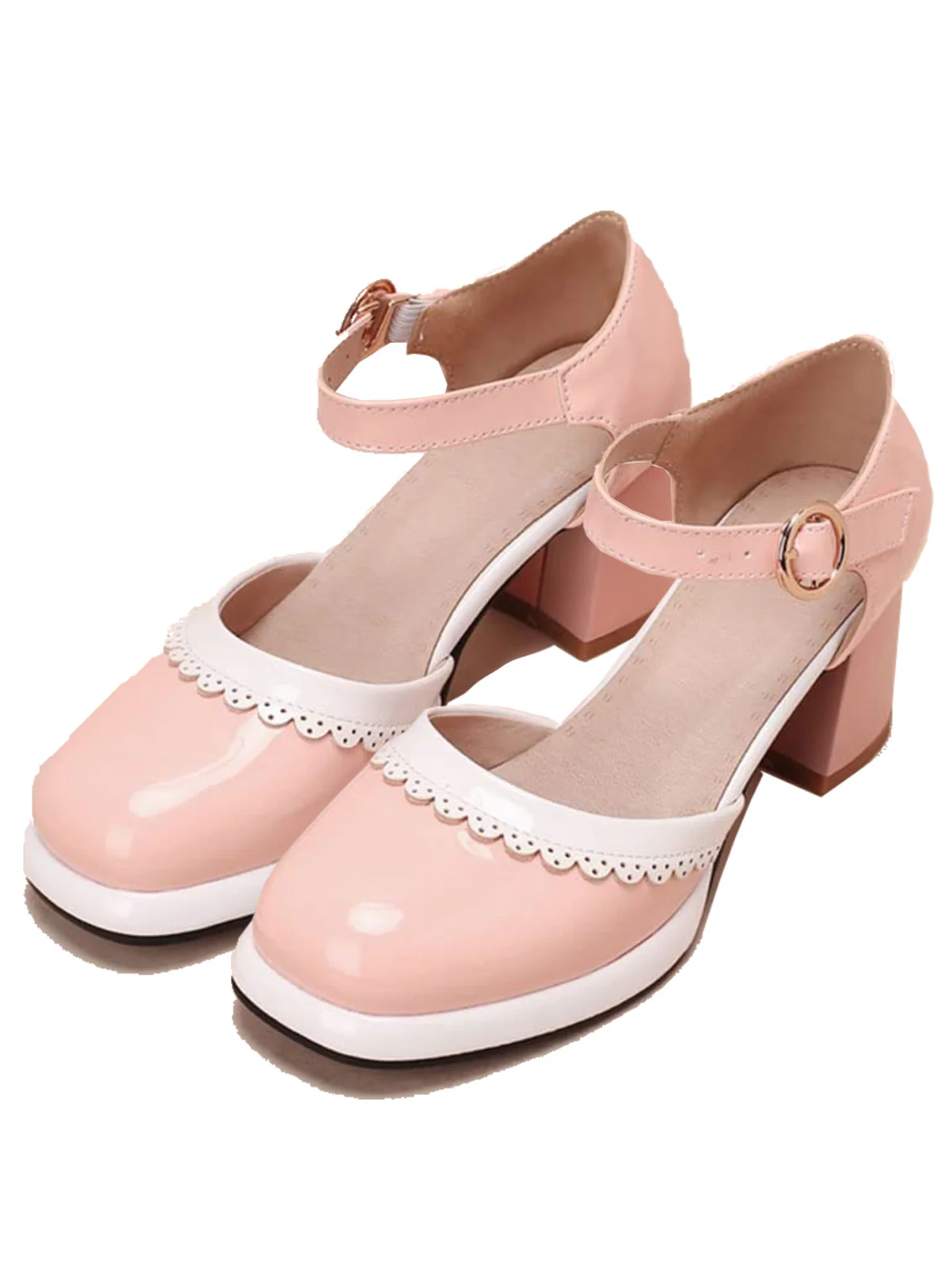 Marineblau RETRO KNÖCHELRIEMEN HIGH HEELS SCHUHE - Image 14