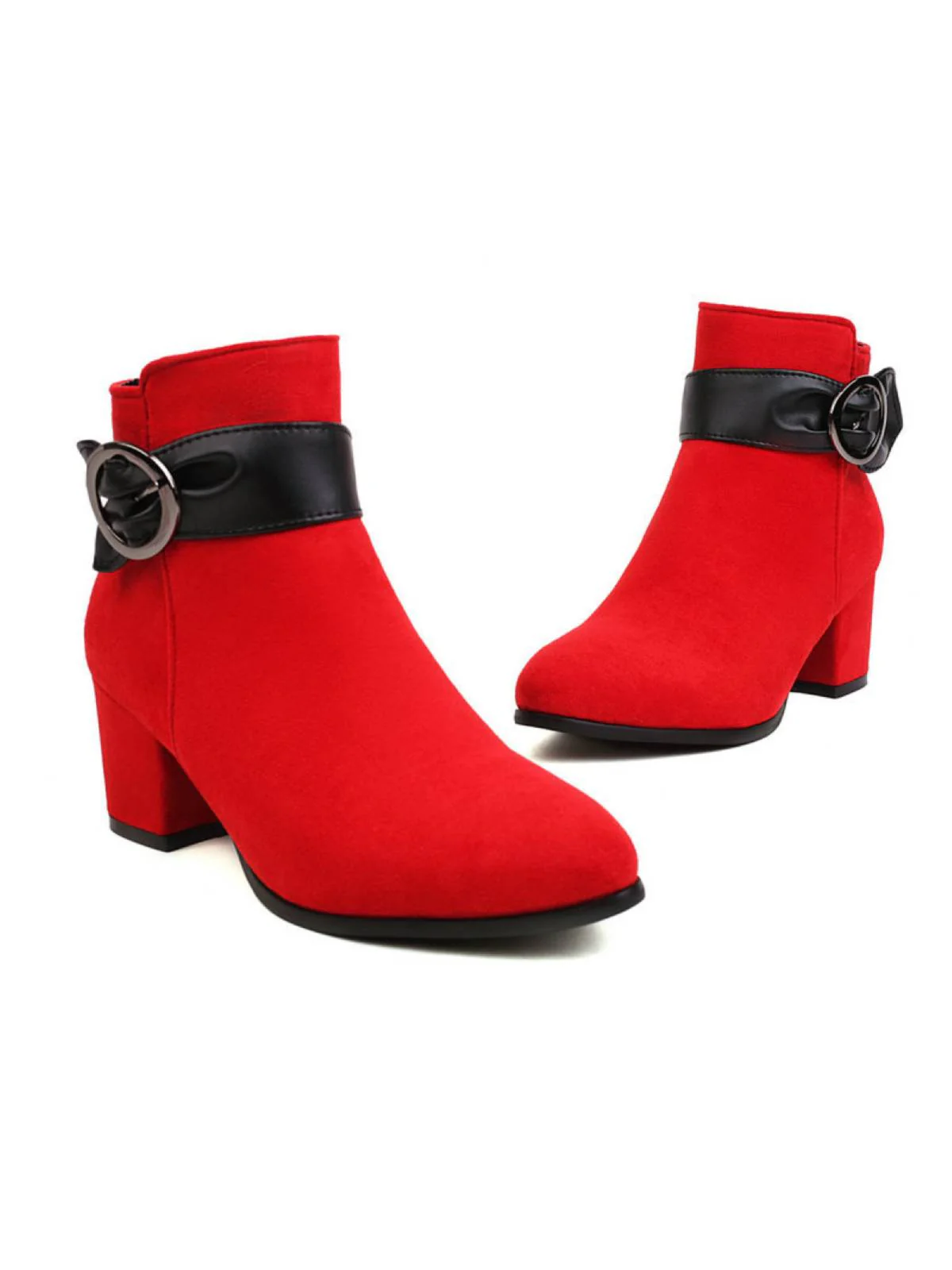 Schwarz RETRO KURZE PLÜSCH-FESTE WARMSTIEFEL - Image 12