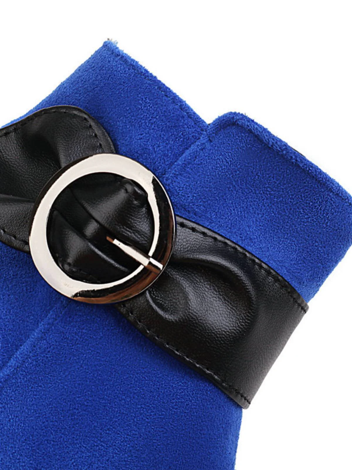 Blau RETRO KURZE PLÜSCH-FESTE WARMSTIEFEL - Image 5