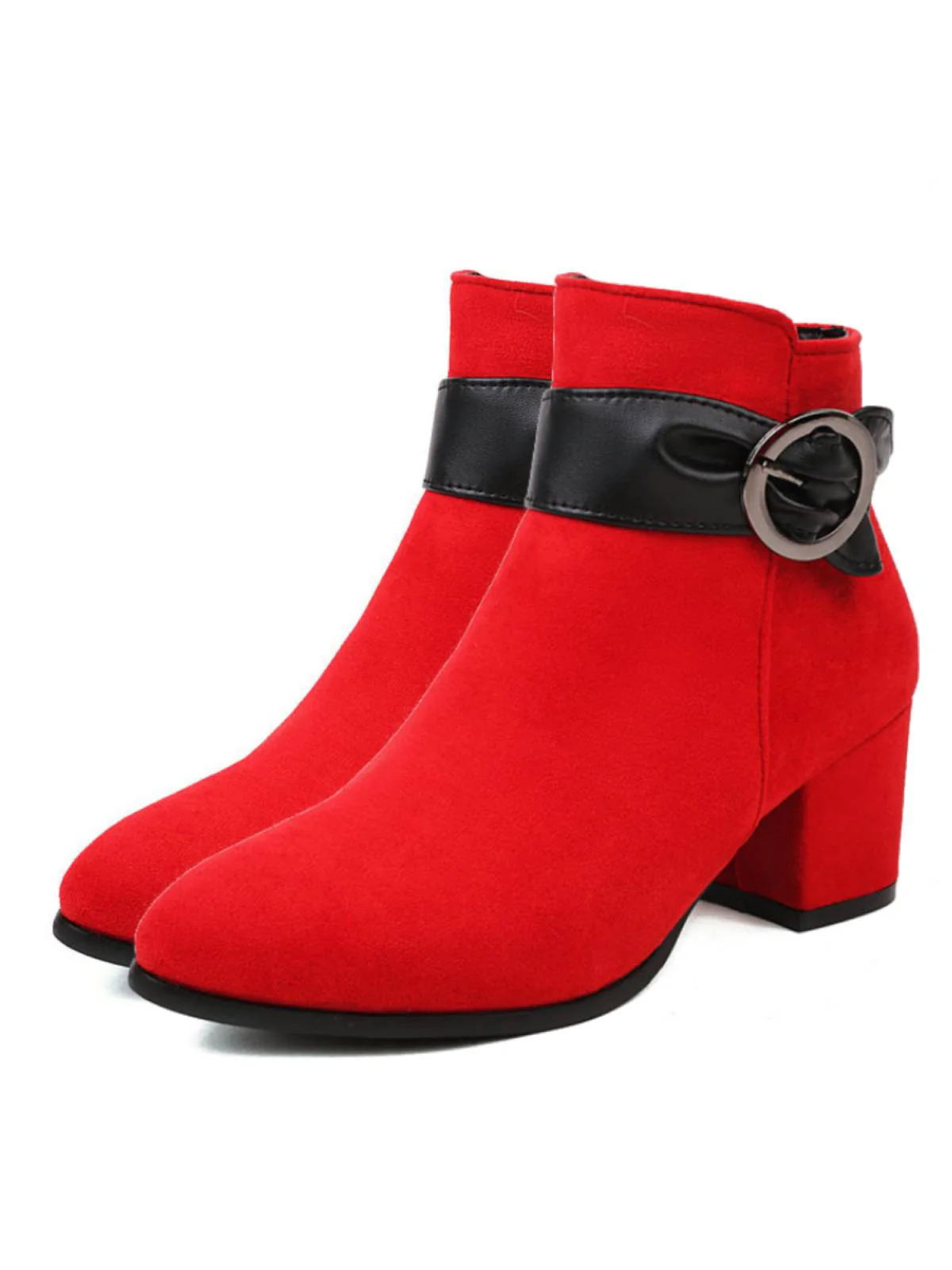 Blau RETRO KURZE PLÜSCH-FESTE WARMSTIEFEL - Image 7
