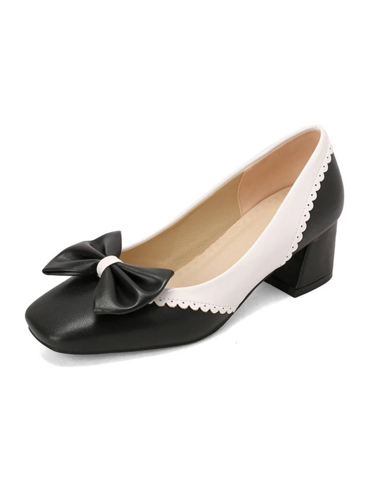 Elfenbein RETRO MARY JANE HIGH HEEL SCHUHE - Image 11