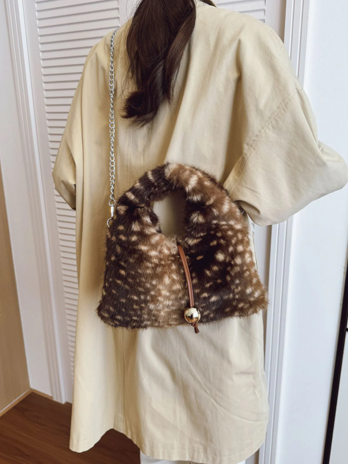 Retro Ren Stil Bell Kunstpelz Tasche - Image 12