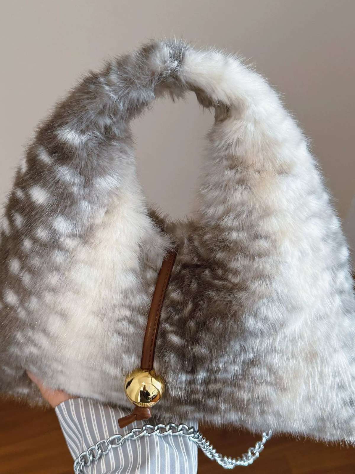 Retro Ren Stil Bell Kunstpelz Tasche - Image 9
