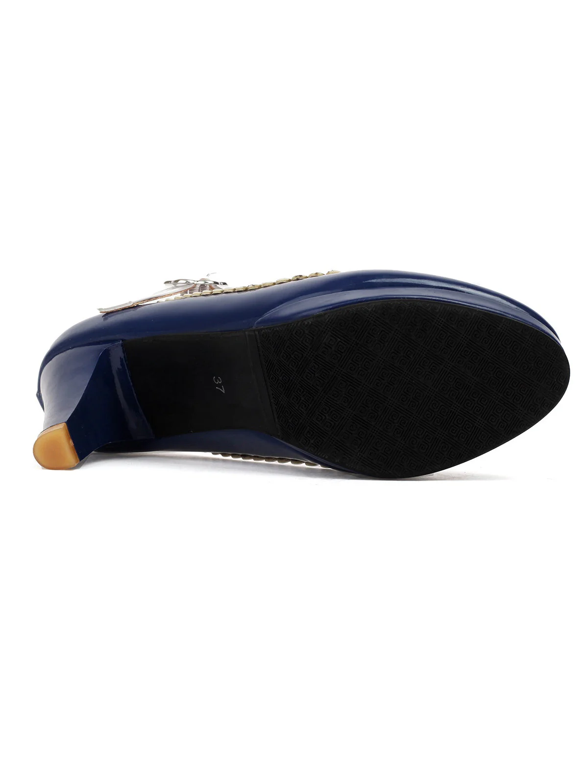 Retro Runder Zeh Bogen High Heels Schuhe - Image 9