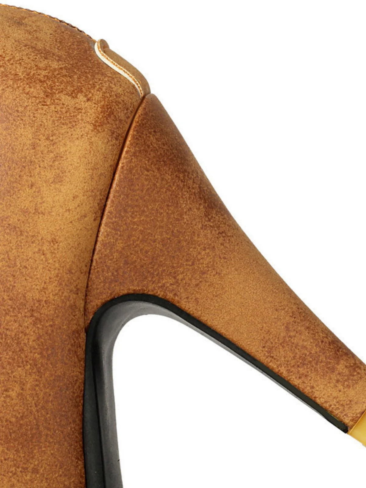Retro Spitz Zehe Schnürung Kunst-Wildleder Hohl Aus Stiefel - Image 6