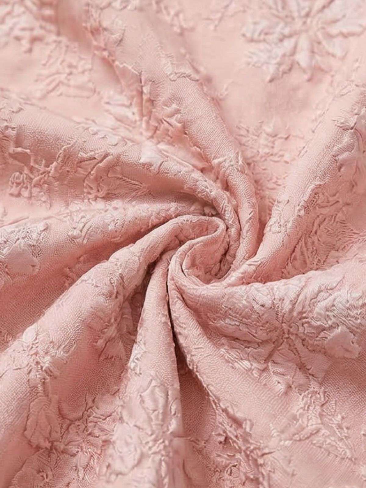 Rosa 1930er Blumen Jacquard Ärmellos Maxi Kleid - Image 8