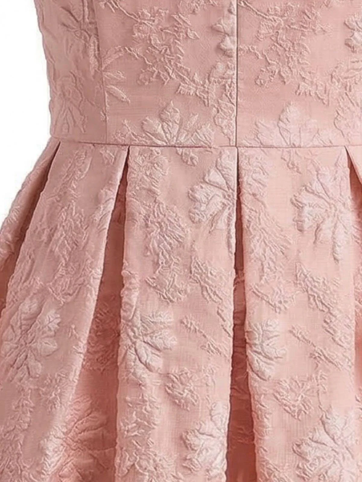 Rosa 1930er Blumen Jacquard Ärmellos Maxi Kleid - Image 9