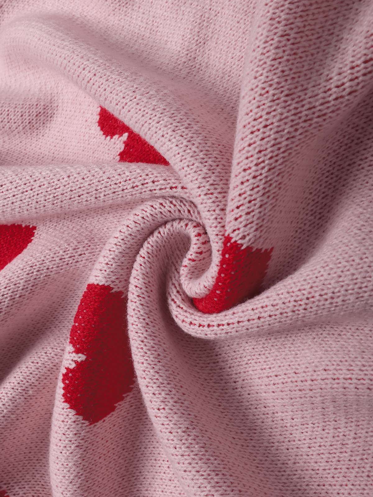 Rosa 1930er Herz Lang Gestrickt Strickjacke - Image 4
