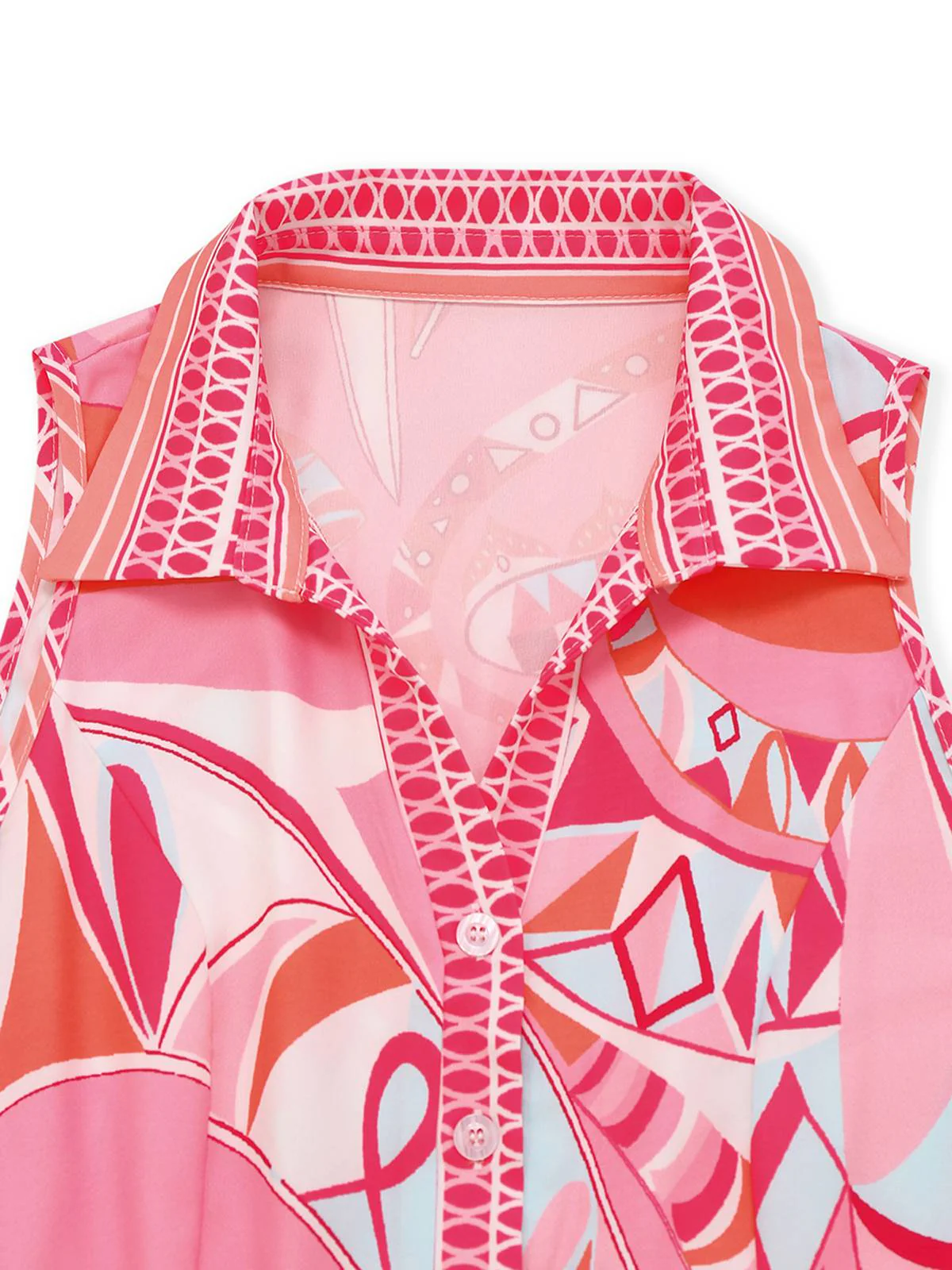 Rosa 1930er Revers Gürtel Boho Jumpsuit - Image 3