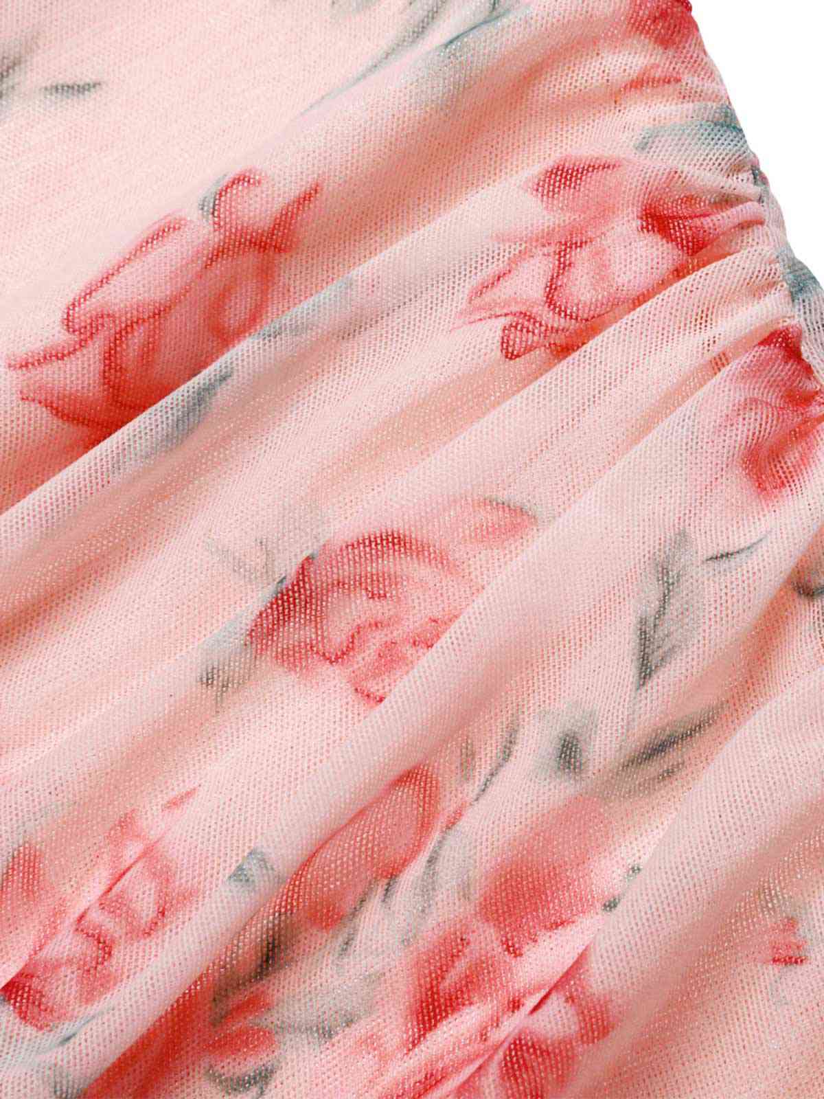 Rosa 1930er Rose Seide Netz Meerjungfrauenkleid - Image 7
