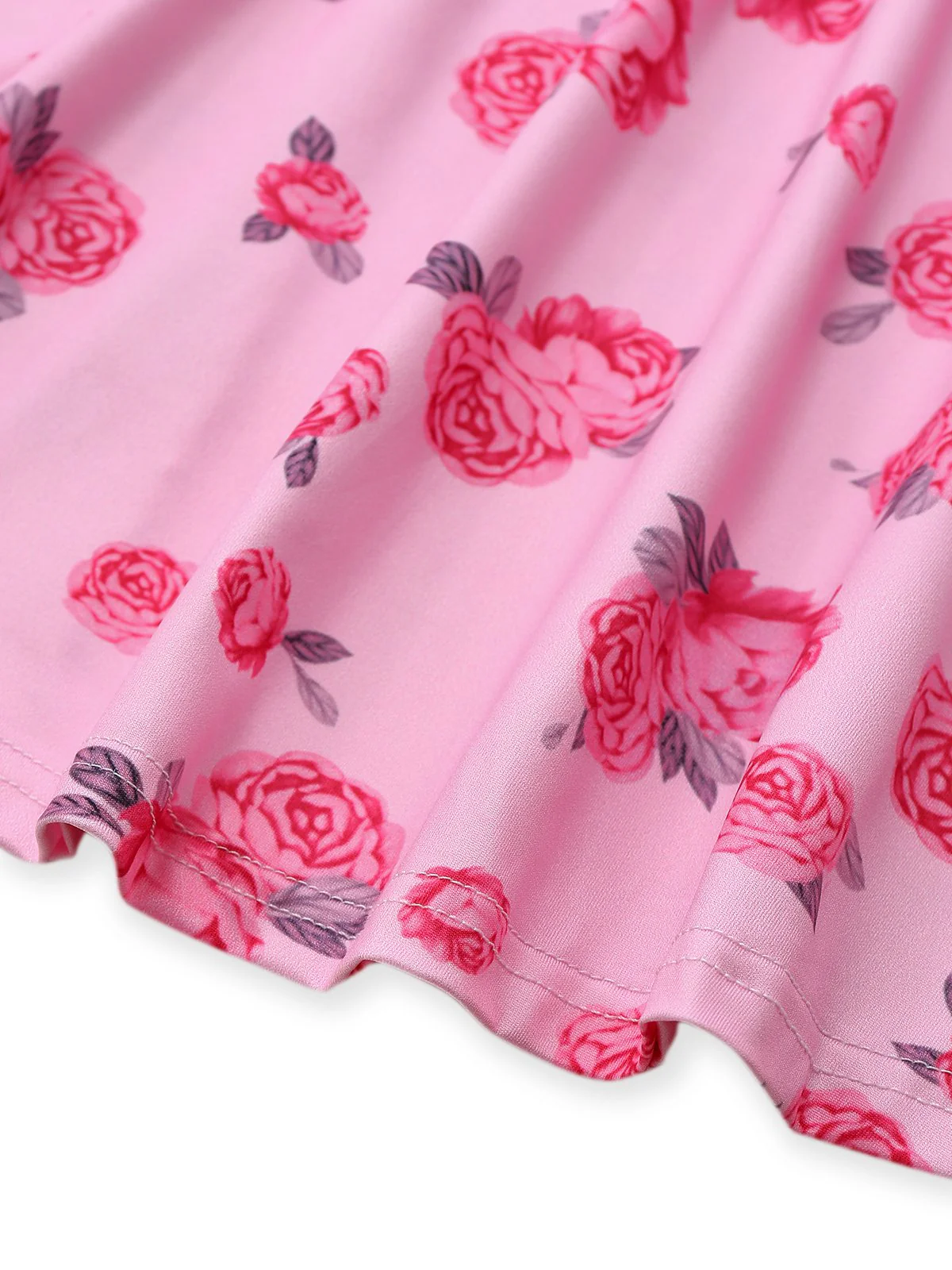 Rosa 1930er Rose Wasserfallausschnitt Fischschwanz Kleid - Image 4