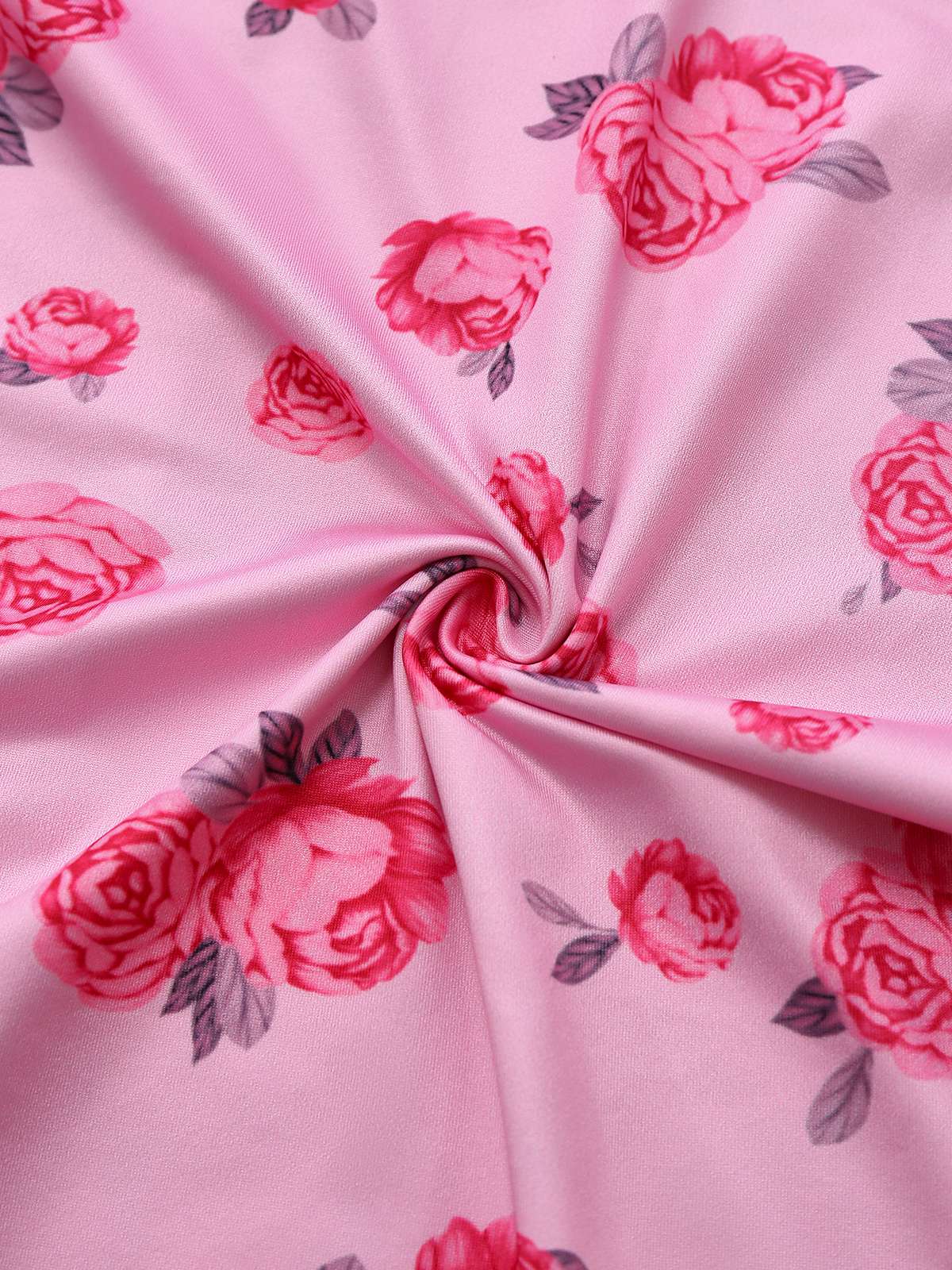 Rosa 1930er Rose Wasserfallausschnitt Fischschwanz Kleid - Image 5
