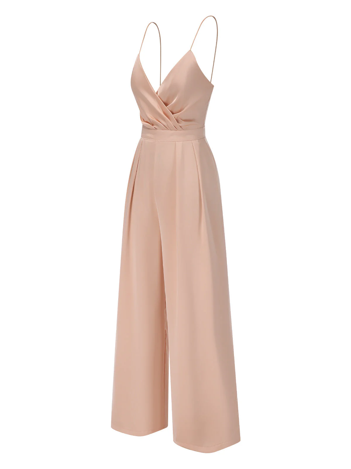 Rosa 1930er Satin Spaghetti Träger Jumpsuit - Image 2