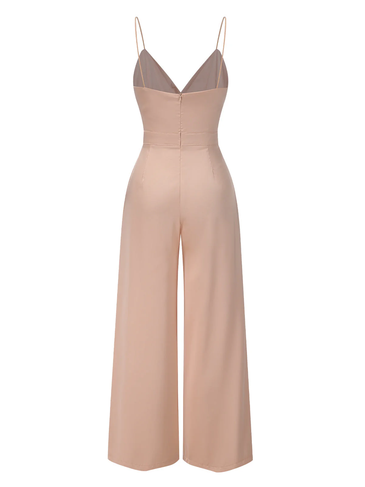 Rosa 1930er Satin Spaghetti Träger Jumpsuit - Image 3