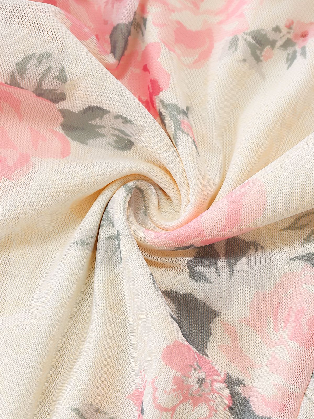 Rosa 1930er Slip 3D Blumen Rüschen Netz Maxi Kleid - Image 6