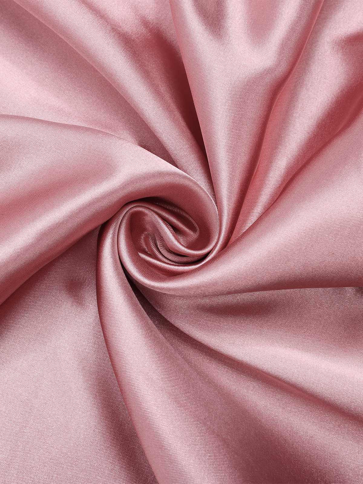 Rosa 1930er Solide Satin Schlitz Spaghettiträger Nachthemd - Image 3