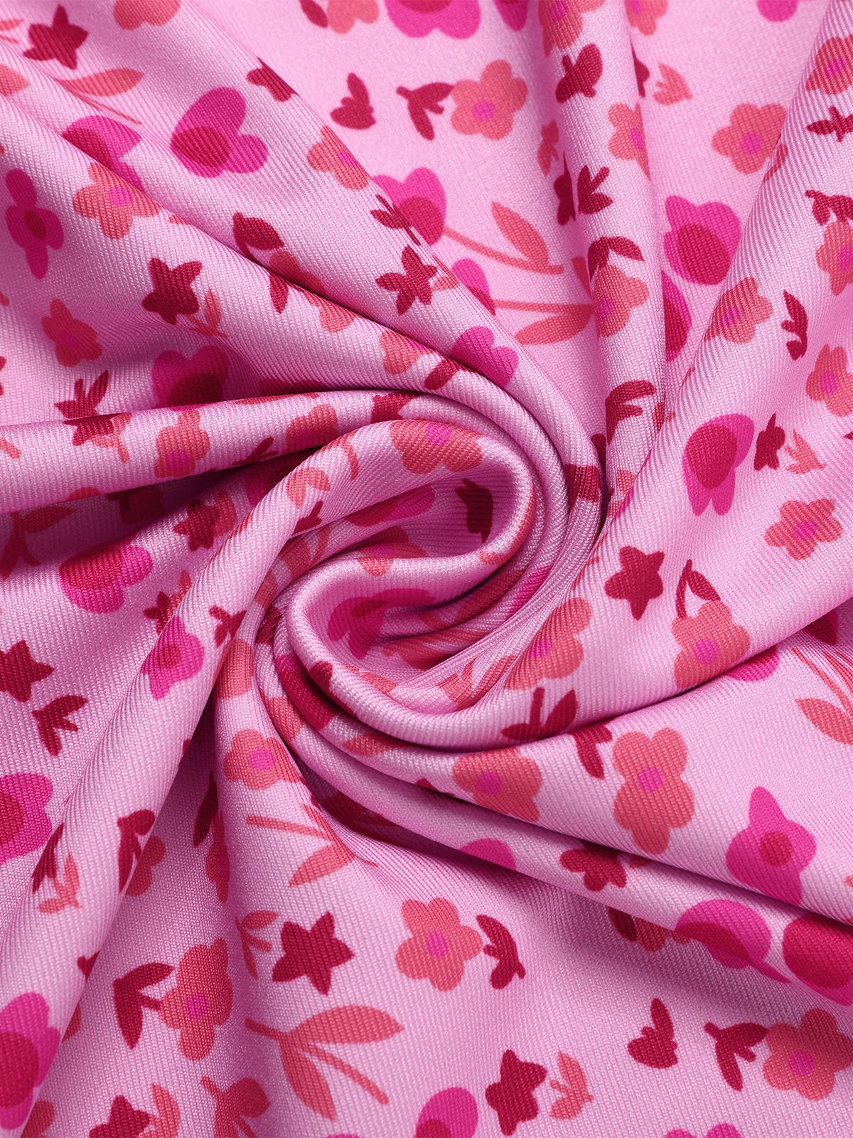 Rosa 1930er Spaghetti Träger Boho Blumen Kleid - Image 4