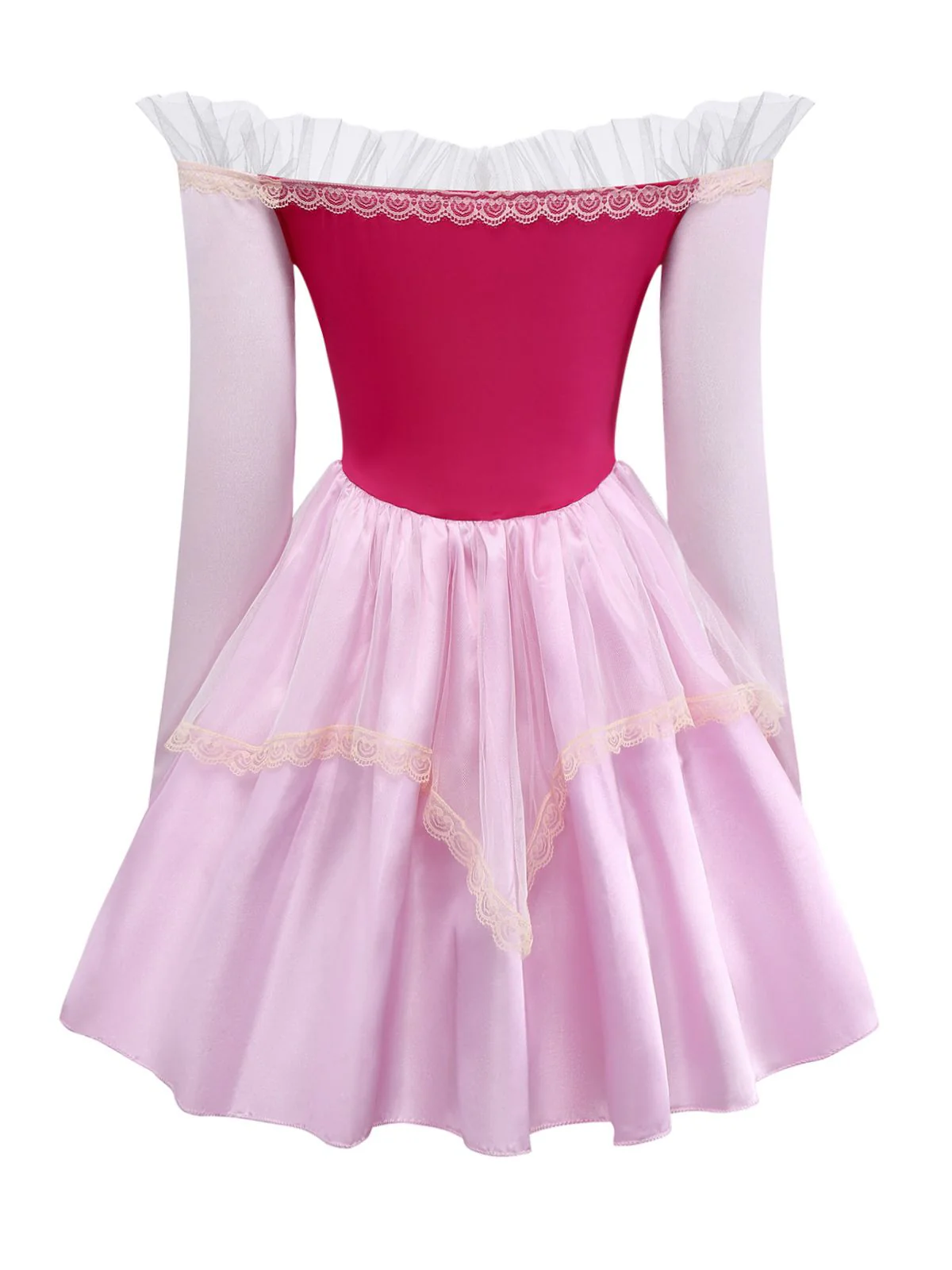 Rosa 1940er Prinzessin Schulterfrei Tüll Party Kleid - Image 6