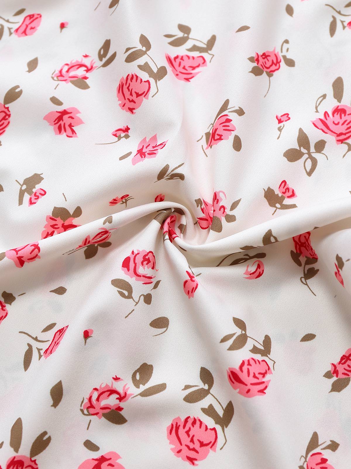 Rosa 1940er Rose Träger Spitze Patchwork Kleid - Image 5