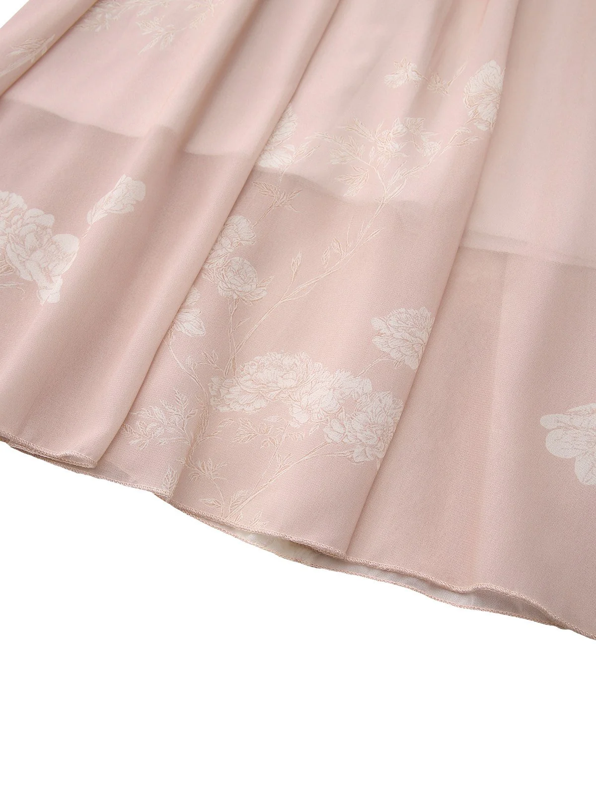 Rosa 1940er V-Ausschnitt Blumen Gürtel Ärmelloses Kleid - Image 8