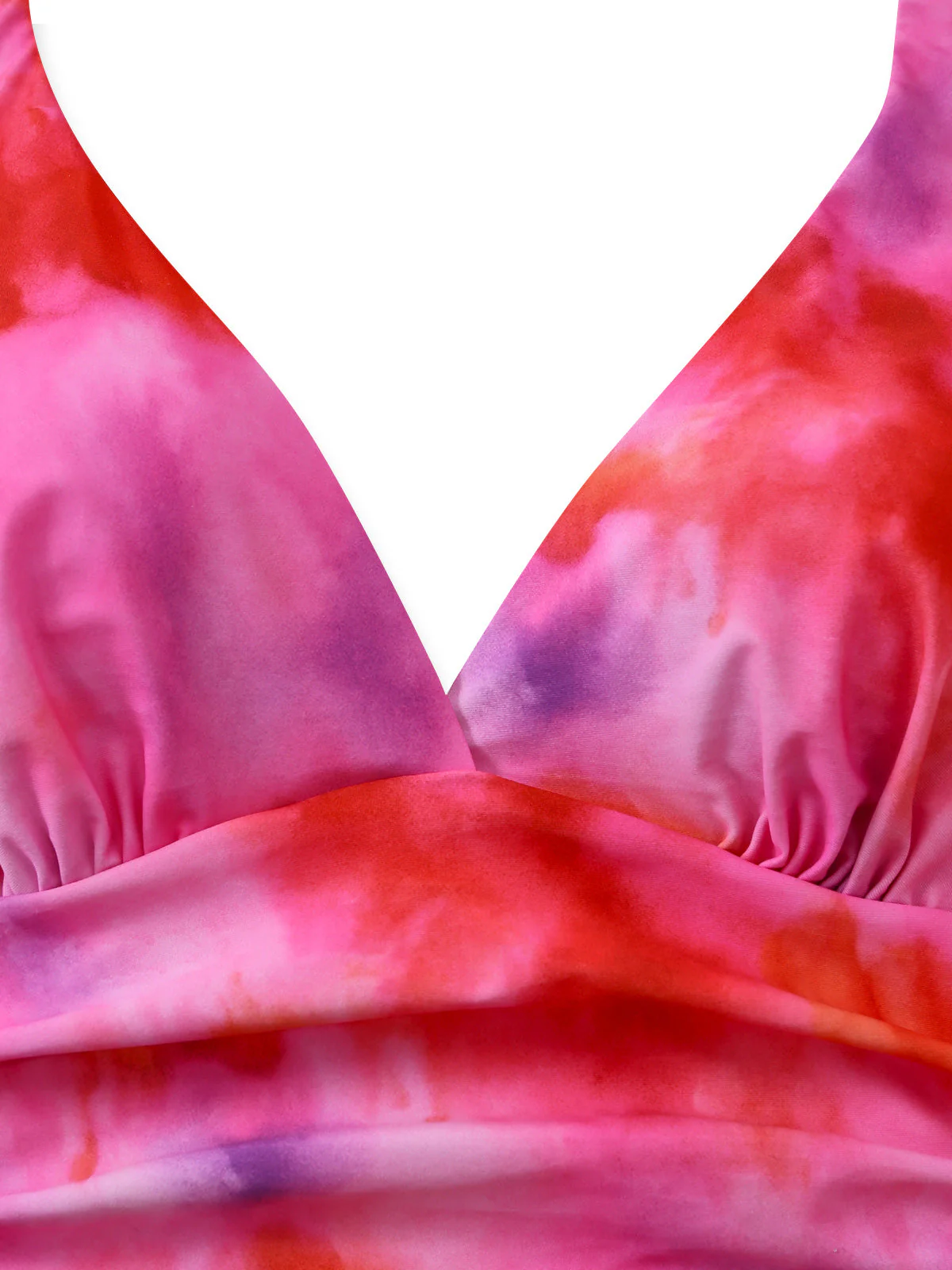 Rosa 1950er Farbverlauf Halter Tankini Set & Asymmetrisch Cover-Up - Image 4
