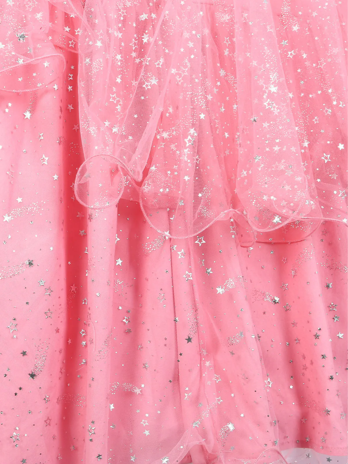 Rosa 1950er Glinda Wicked Glitter Netz Swing Kleid - Image 5