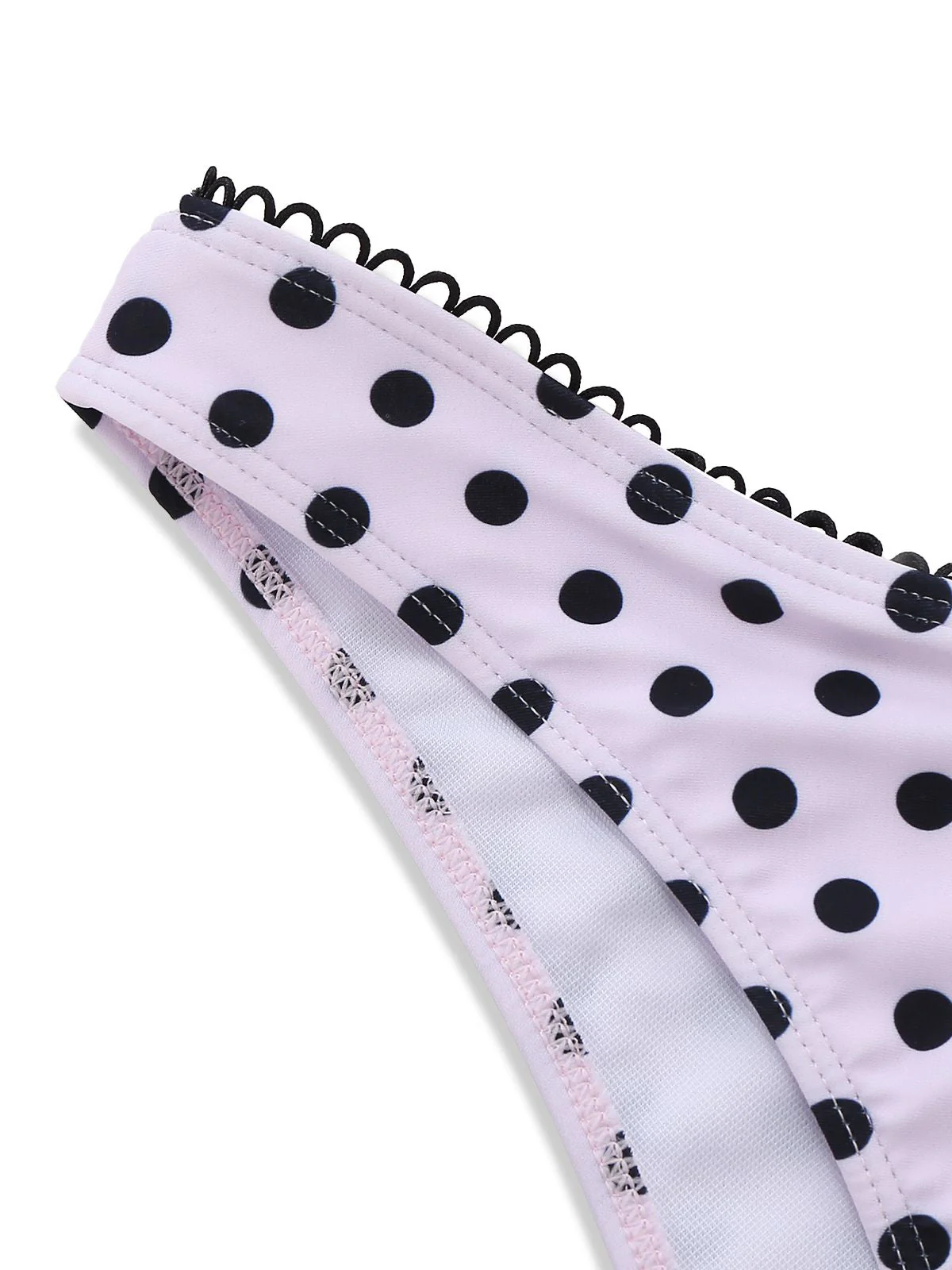 Rosa 1950er Halter Polka Punkte Bogen Tankini Set - Image 9