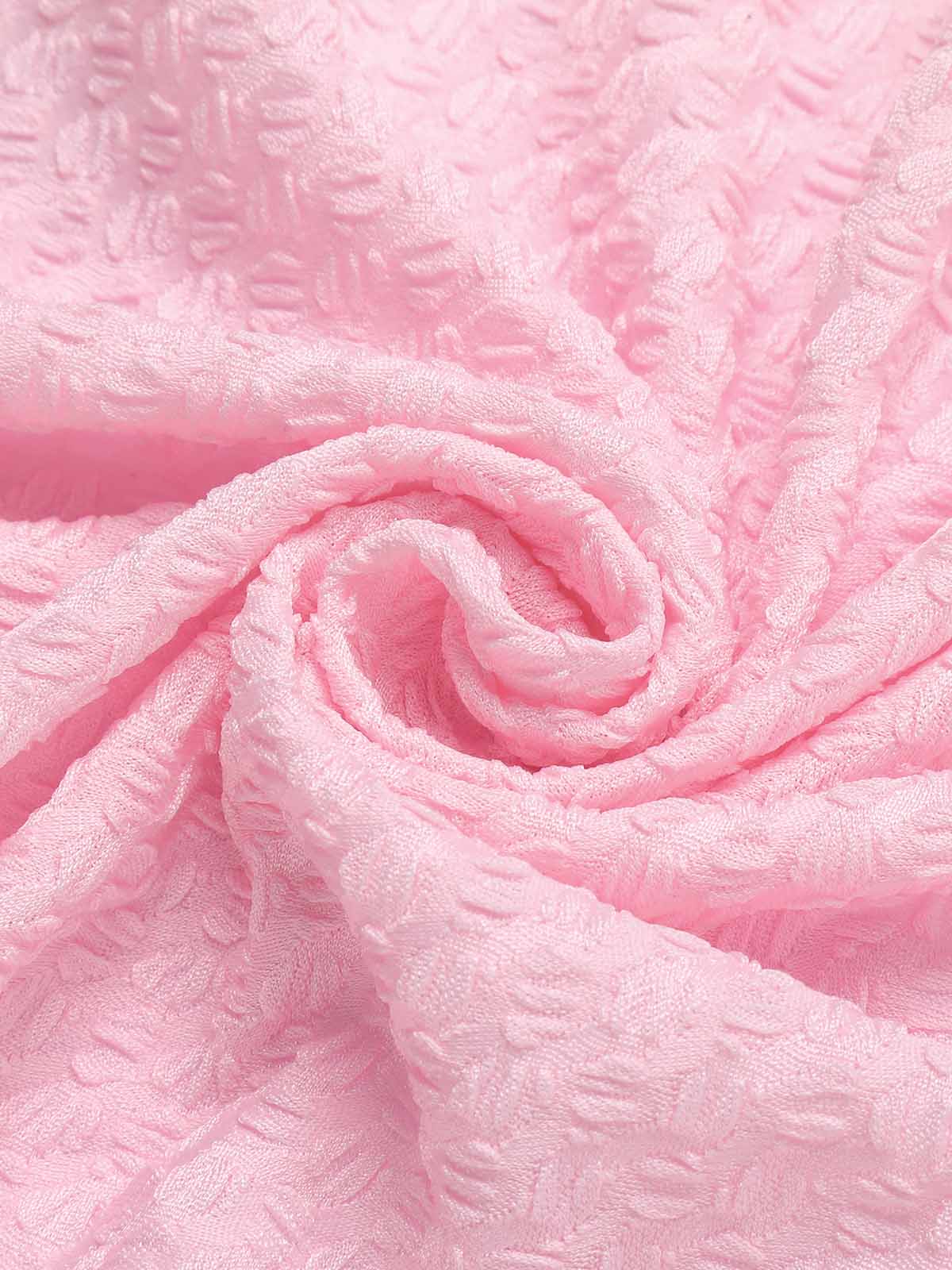 [Vorverkauf] Rosa 1950er Solide Rüschen Badeanzug - Image 9