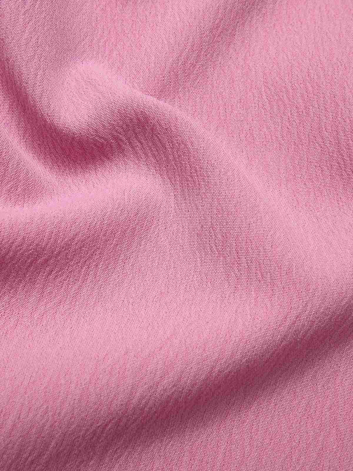Rosa 1950er Solide Spaghetti Träger Bogen Kleid - Image 4