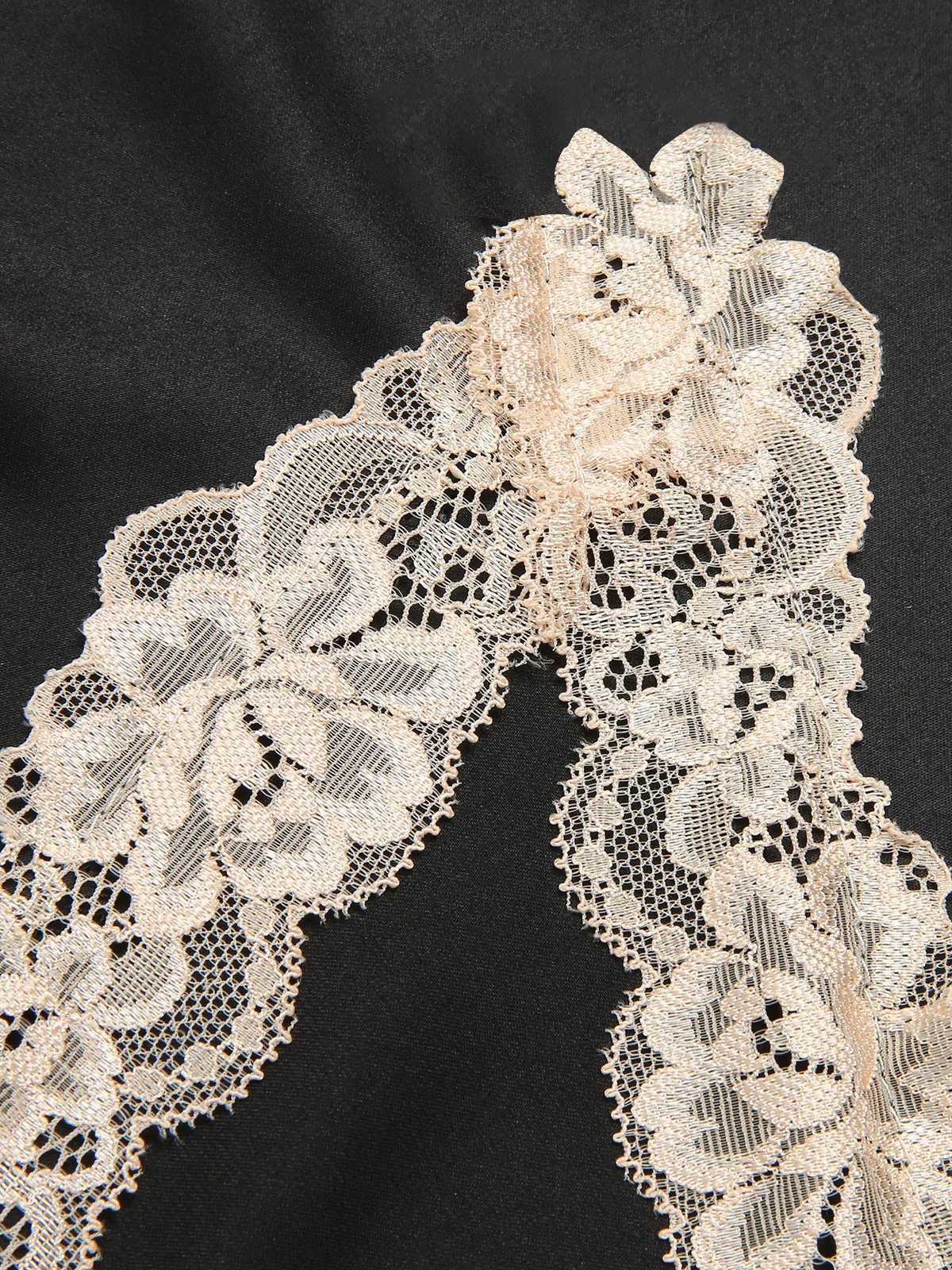 Rosa 1950er Spitze Patchwork Hosenträger Nachtwäsche - Image 16