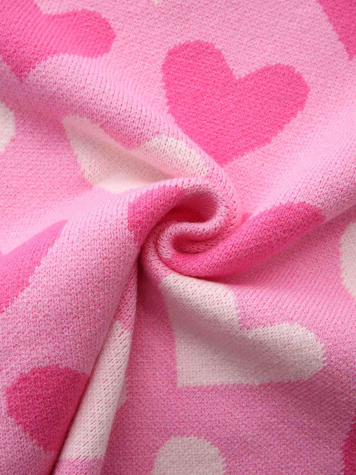 Rosa 1950er Valentinstag Herz Perle Pullover - Image 8
