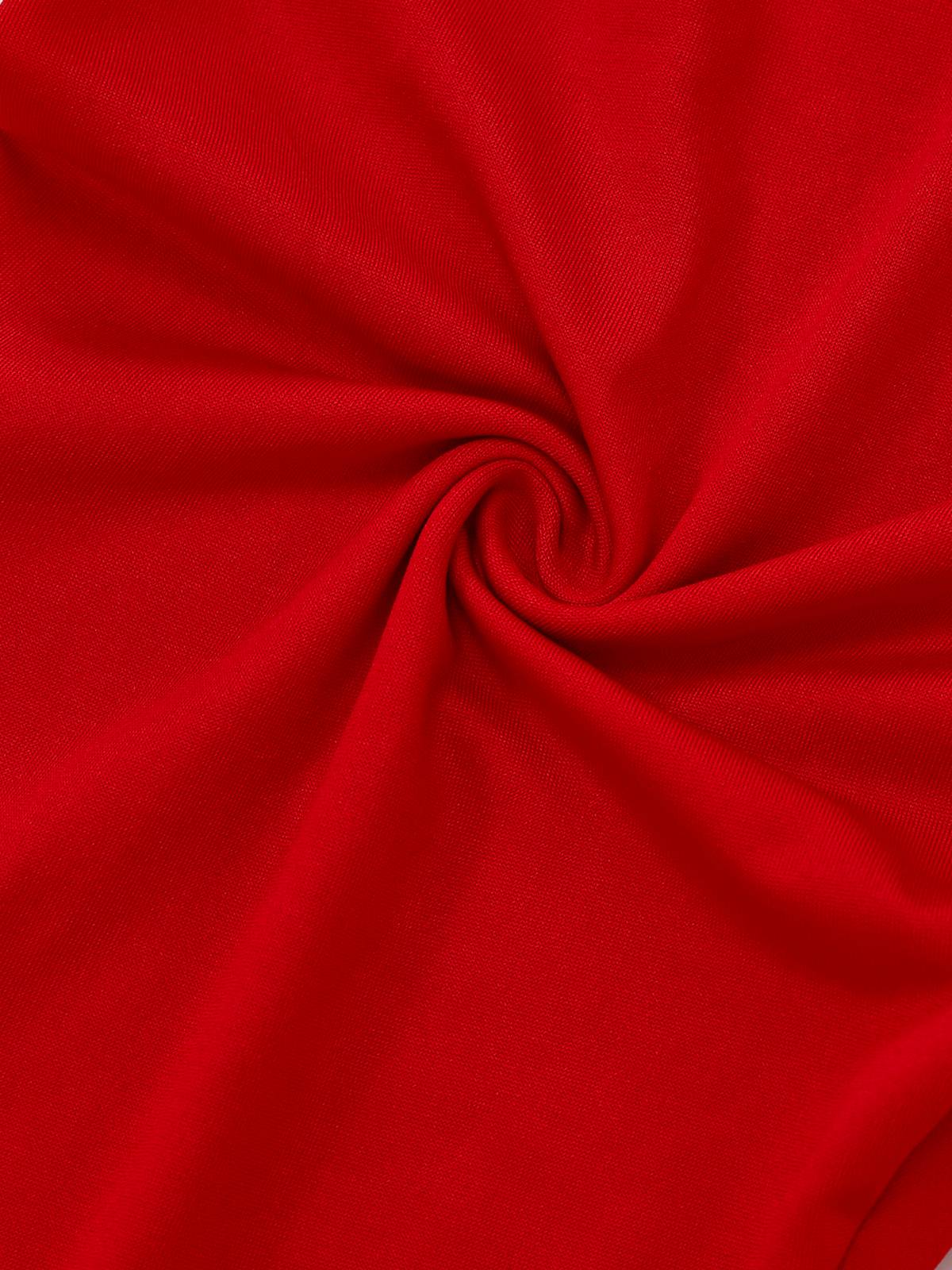 Rosa 1950er Weihnachten Elf Plüsch-Gekantet Kleid Set - Image 11