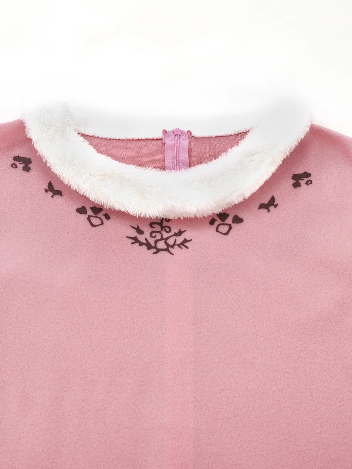 Rosa 1950er Weihnachten Elf Plüsch-Gekantet Kleid Set - Image 12