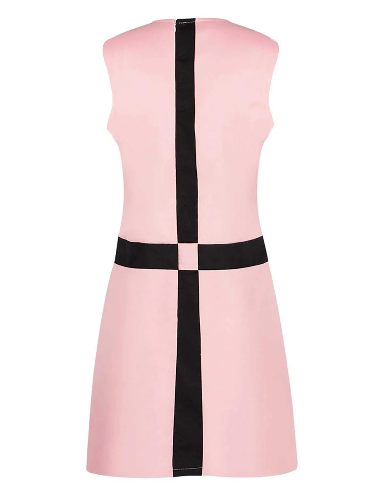 Rosa 1960er Das Damengambit Kostüm Ärmellos Kleid - Image 4