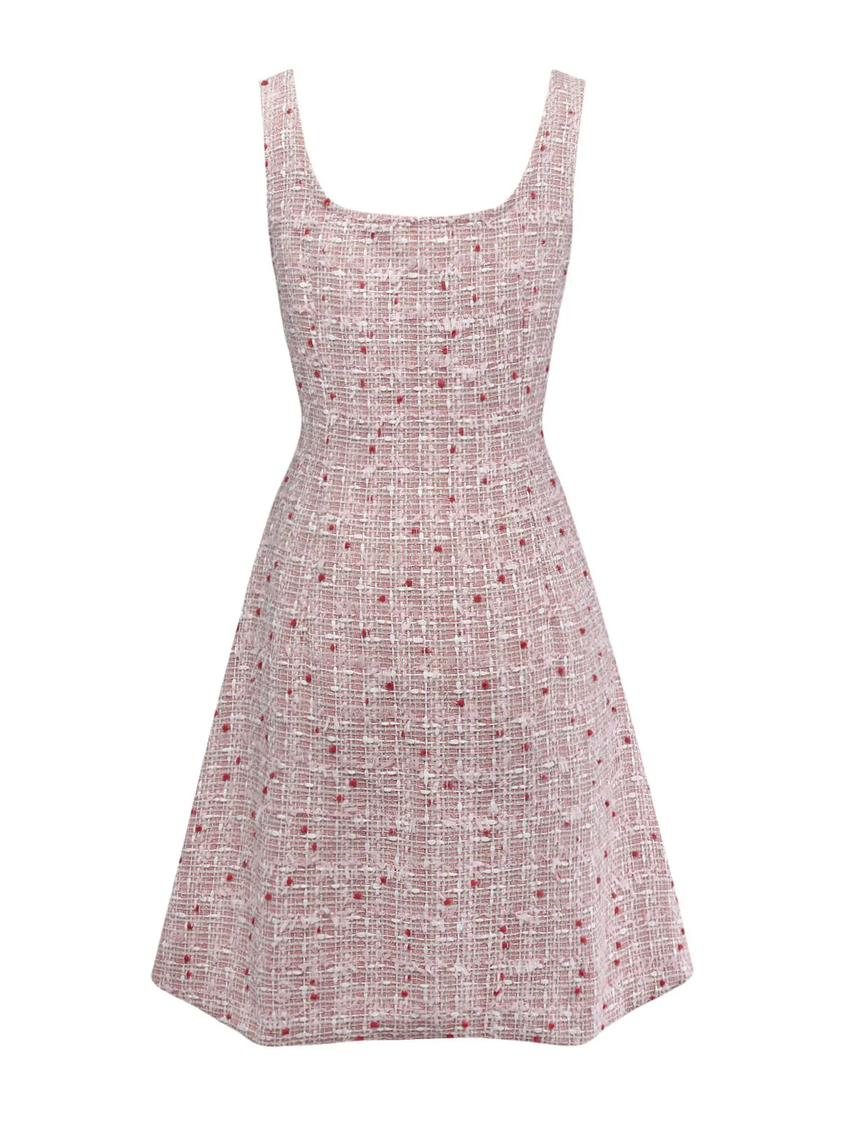 Rosa 1960er Plaid Tweed Mini Schürze Kleid - Image 4