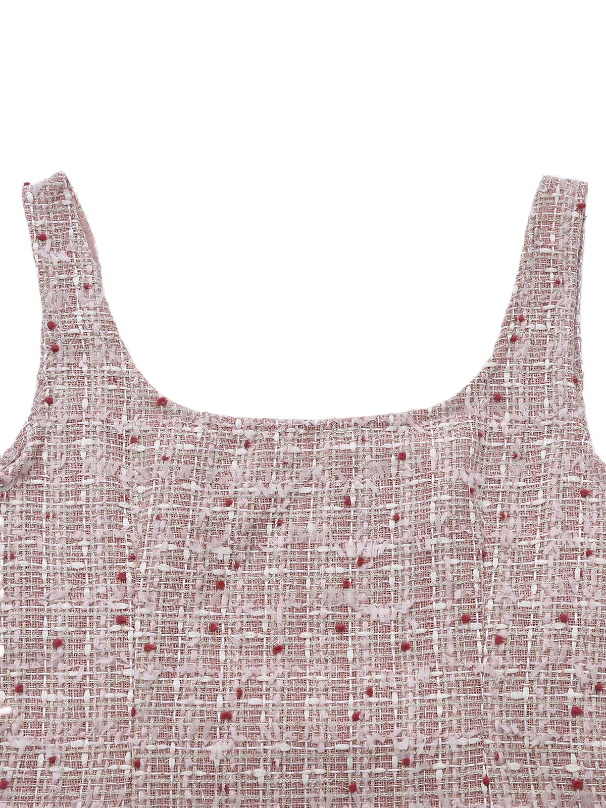 Rosa 1960er Plaid Tweed Mini Schürze Kleid - Image 5