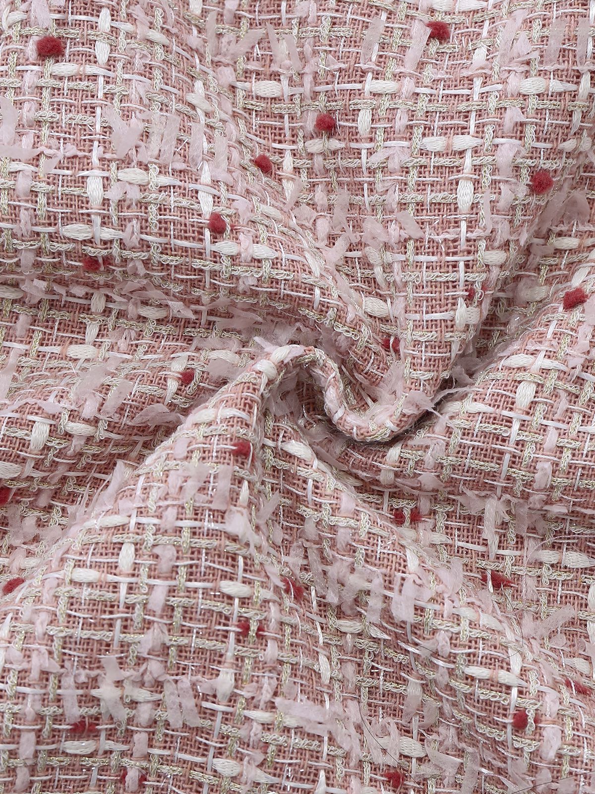 Rosa 1960er Plaid Tweed Mini Schürze Kleid - Image 7