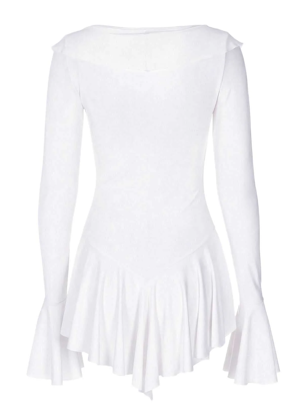 Rosa 1960er V-Ausschnitt Rüschen Ausgestellt Ärmel Kleid - Image 13
