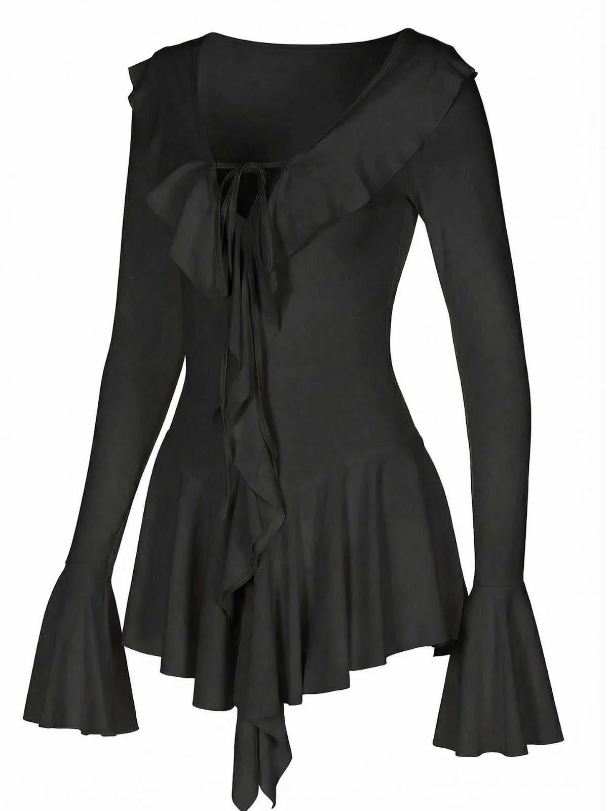 Rosa 1960er V-Ausschnitt Rüschen Ausgestellt Ärmel Kleid - Image 15