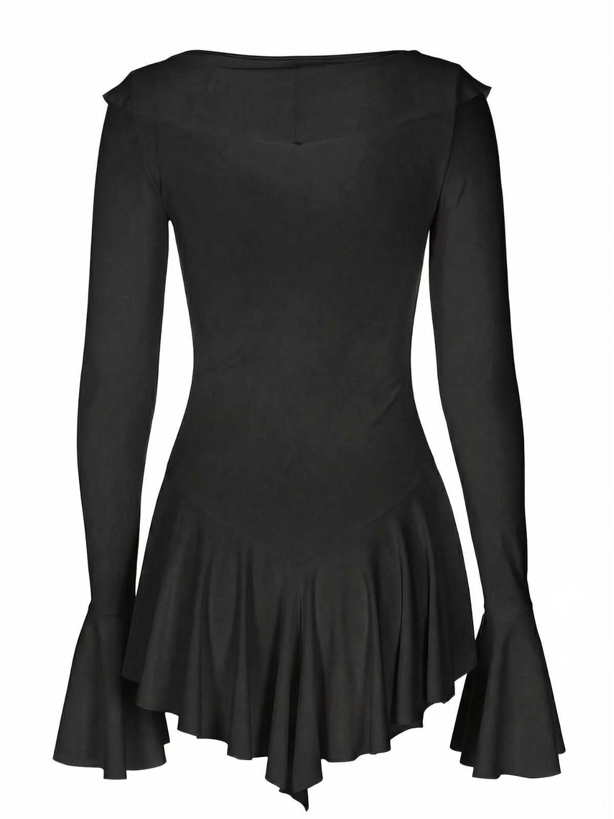 Rosa 1960er V-Ausschnitt Rüschen Ausgestellt Ärmel Kleid - Image 16